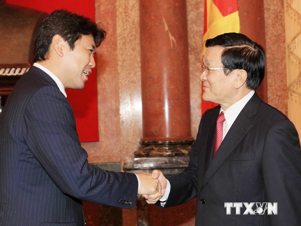 ປະທານປະເທດ ເຈືອງເຕີນຊາງ ຕ້ອນຮັບຄະນະສະມາຊິກລັດຖະສະພາໜຸ່ມ ພັກປະຊາທິປະໄຕເສລີຍີ່ປຸ່ນ